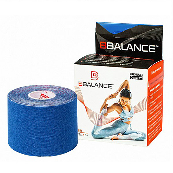 Кинезио тейп Bio Balance Tape Premium Quality 5см х 5м темно-синий