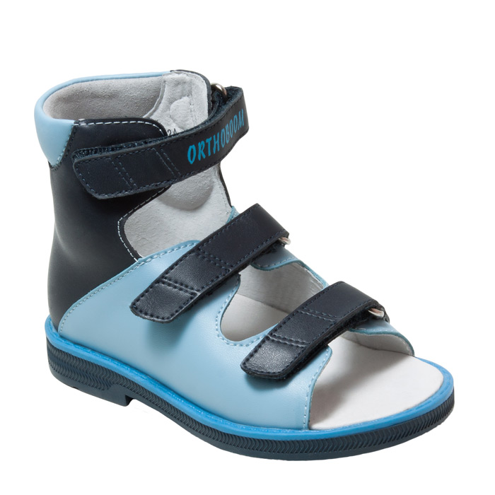 Сандали ортопедические Ортобум для мальчиков 71497-1 синий/голубой