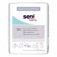 Рукавицы для мытья Seni Care без водонепроницаемой пленки 50 шт.